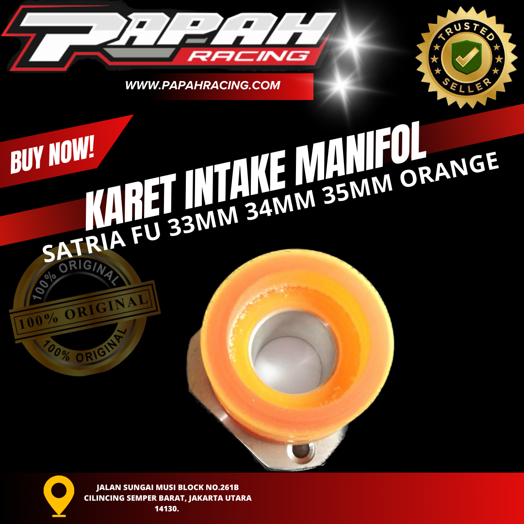 KARET INTAKE MANIPOL SATRIA FU 33MM 34MM 35MM ORANGE